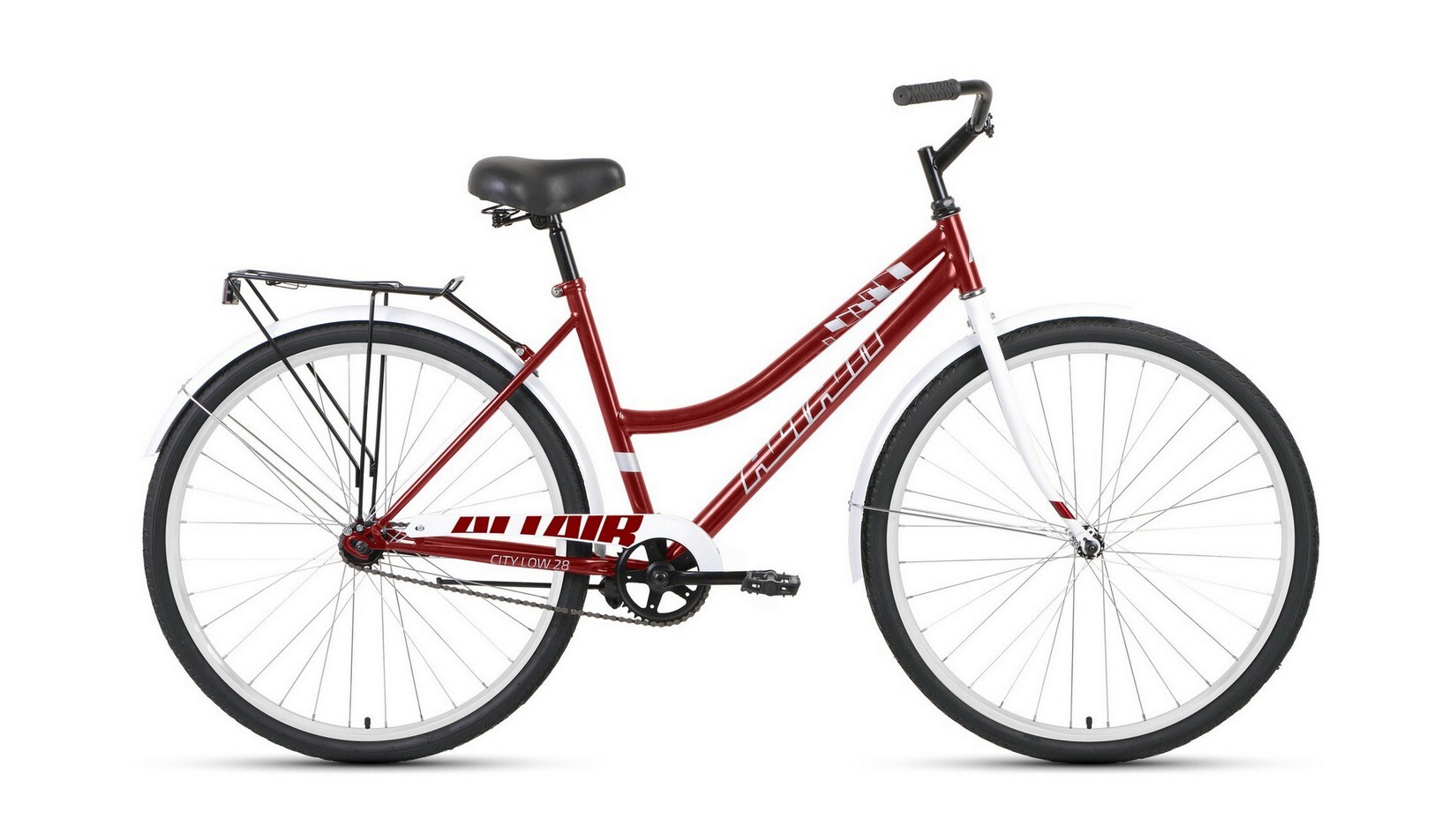 Велосипед Forward ALTAIR City 28 low(1ск р.19") 20-21 темно-красный/белый