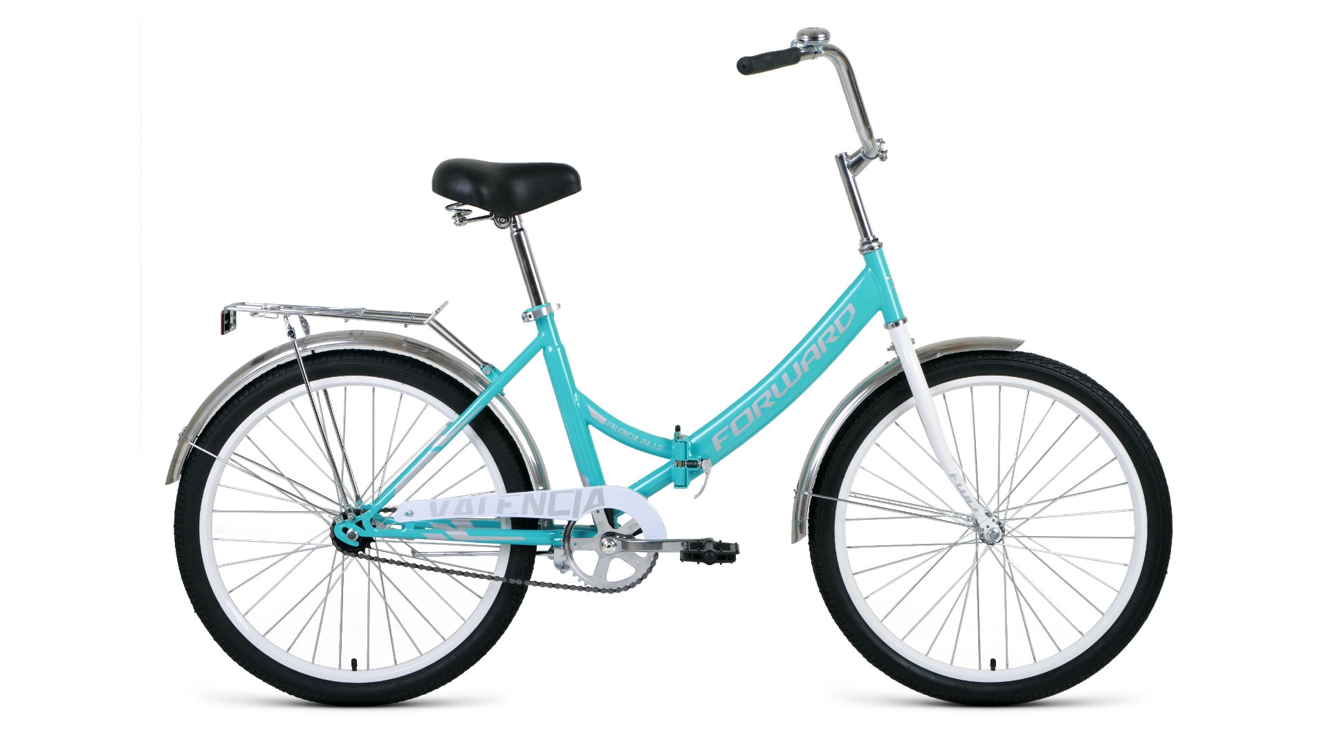 Велосипед Forward VALENCIA 24 1.0 (24" 1ск рост 16" скл) 2022 мятный/серый