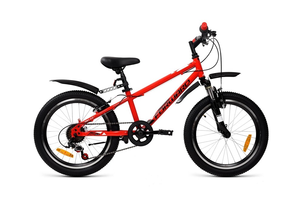 Велосипед Forward UNIT 20 2.0 (20" 6ск.рост 10.5") 2022, красный черный