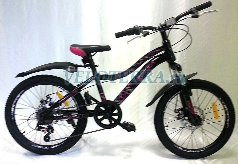 Велосипед 20" ТМ MAKS, BASKA V, рама 12" черно/розовый