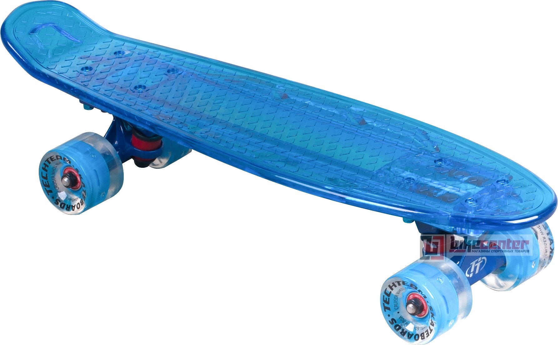 Скейтборд пластик. Transparent 22 light blue 1/4 TLS-403 