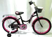 Велосипед 20"детский ZIGZAG, мод. GIRL, черно/розовый