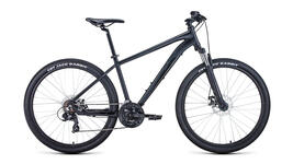 Велосипед Forward APACHE 27,5 2.0 D (27.5" 21ск рост17") 2022 черный матовый/черный