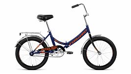 Велосипед Forward ARSENAL 20 1.0 (20" 1ск рост 14" скл.) 2019-2020 темно-синий/оранжевый 