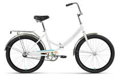 Велосипед Forward VALENCIA 24 1.0 (24" 1ск рост 16" скл) 2022 белый/оранжевый