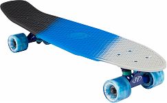 Скейтборд пластик. Tricolor 27 grey/blue 1/4 TSL-402M