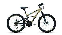 Велосипед ALTAIR MTB FS 24 disk (24"18ск. рост15")2020-2021, бежевый/черный, RBKT1F14E002