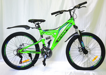 Велосипед 24" ТМ MAKS, RUNNER DISC, двух подв рама16" зеленый