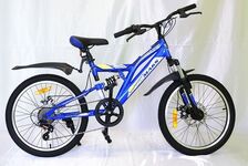 Велосипед 20" ТМ MAKS, RUNNER DISC, двухпод рам13" синий