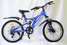 Велосипед 20" ТМ MAKS, RUNNER V, двух подв. рама13", синий