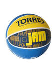 Мяч баскетб. TORRES Jam №7 резина,синий/желт/голуб B02047 Новинка!