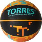 Мяч баскетб. TORRES TT №7 резина, черный-мультиколор НОВИНКА!
