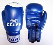 Перчатки бокс CLIFF TIGER Star (DX) к/з 12унц синий