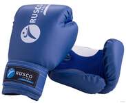 Перчатки бокс RUSCO SPORT детск к/з 10унц. синие