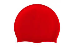 Шапочка для плавания силиконовая одноцветная (Красный) 31520-3 