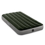 INTEX Кровать надувная DOWNY BED, (fiber-tech), встроенный ножной насос, 99x191x25см, ПВХ, 64761