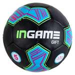 Мяч футбольный INGAME GIFT, №5 черный/зел/синий; черн/красн/желт 2020