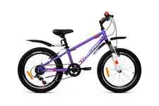 Велосипед Forward UNIT 20 2.0 (20" 6ск.рост 10.5") 2022, фиолетовый/белый