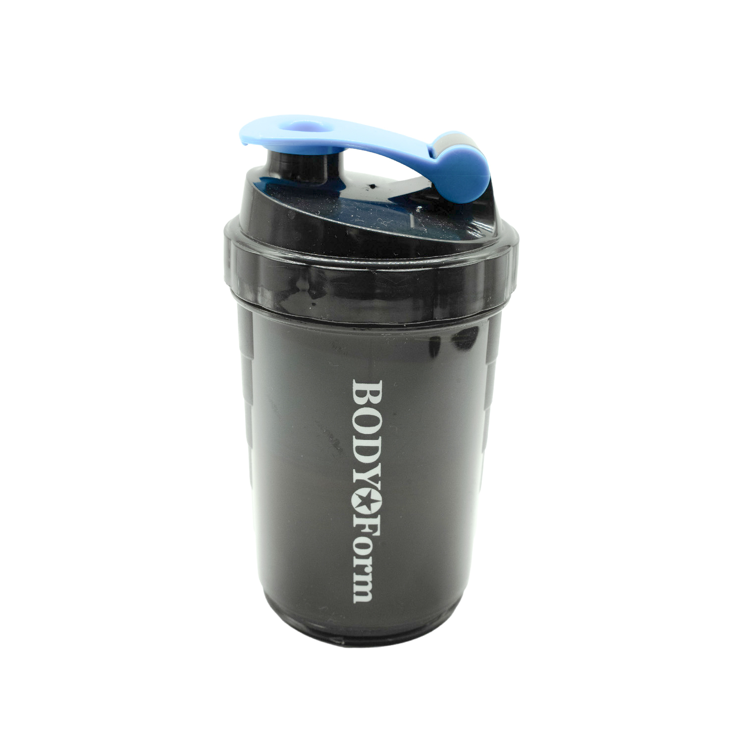 Спортивный шейкер SHB04-500, black/blue, с мерной шкалой и сеткой-фильтром