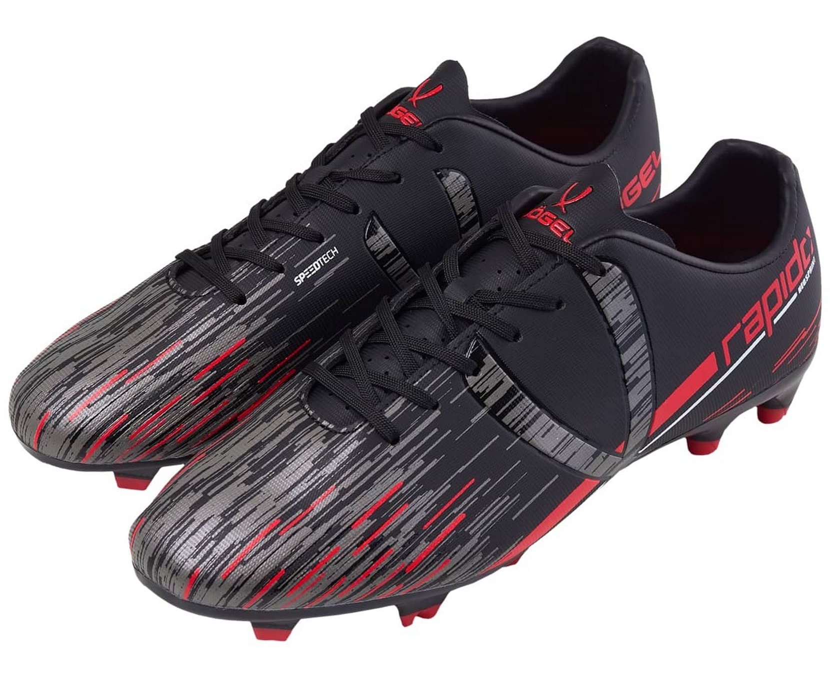 Бутсы футбольные Jögel Rapido FG Black/grey, детские (30)