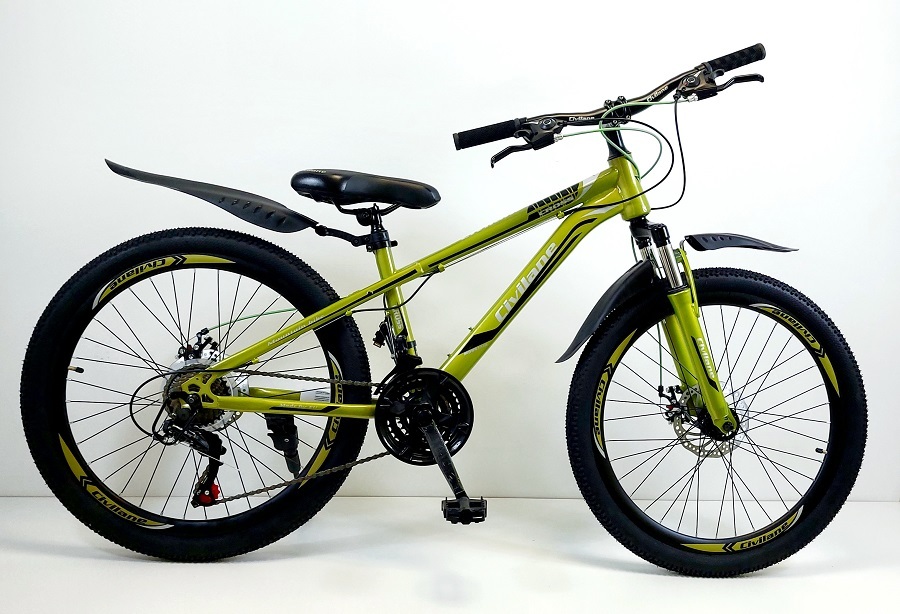 Велосипед 24" ТМ Civilane, CROSS MD, рама 13" DARK GREEN/BLACK
