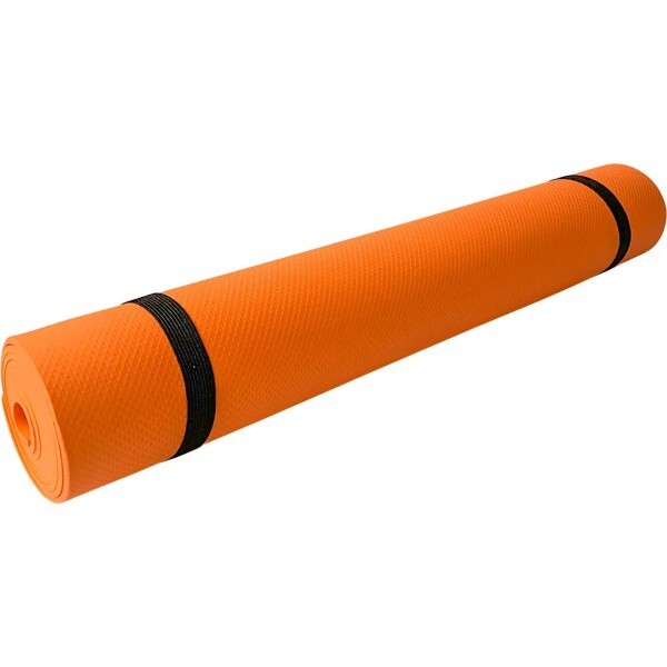 Коврик для йоги и фитнеса B32214 ЭВА 173*61*0,4см (оранжевый)