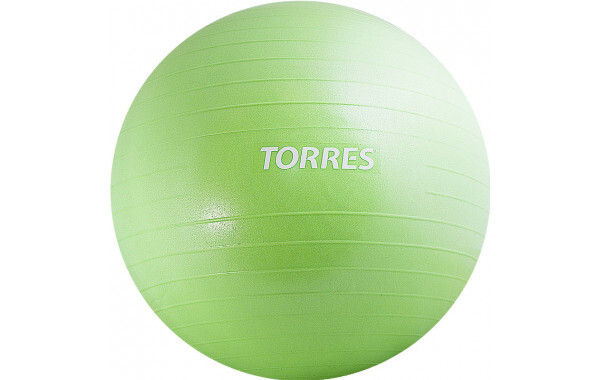 Мяч гимнастический TORRES AL 121155GR 55см гладкий Антивзрыв с насосом