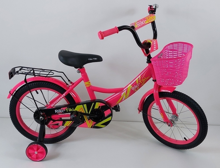 Велосипед двухколесный детский ТМ Riki-Tiki, модель BORDO, диаметр колеса 16", розовый