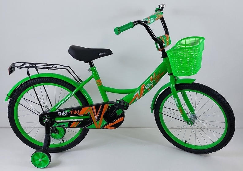 Велосипед двухколесный детский ТМ Riki-Tiki, модель BORDO, диаметр колеса 18",Зеленый