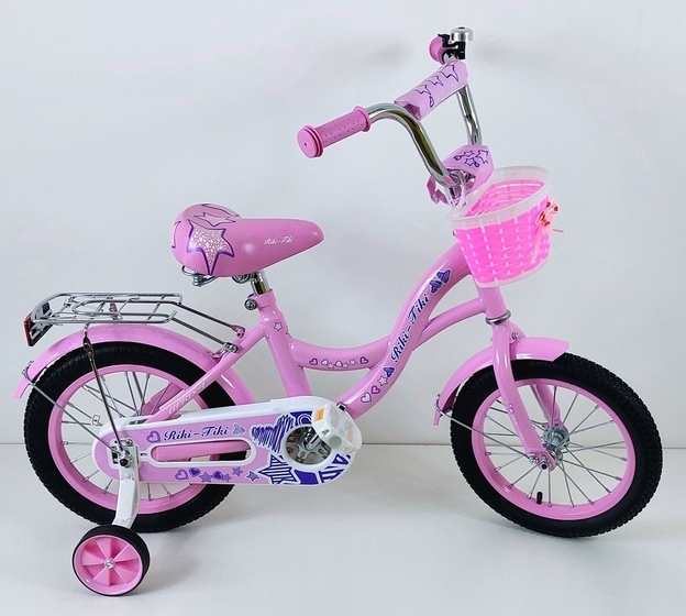 Велосипед двухколесный детский ТМ Riki-Tiki, модель GERDA, диаметр колеса 16", Розовый