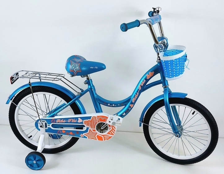 Велосипед двухколесный детский ТМ Riki-Tiki, модель GERDA, диаметр колеса 18", Бирюзовый
