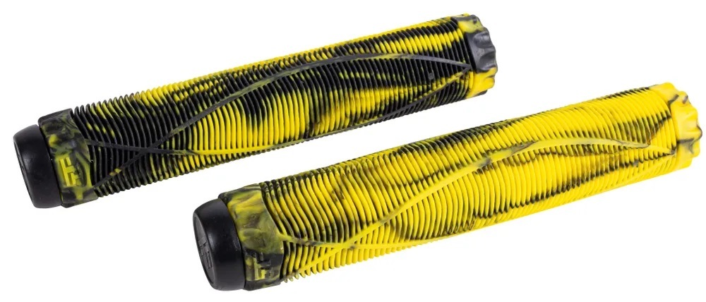 Грипсы 2шт с барендами Fish 170mm, Yellow/Black, на трюковой самокат 1/100 294354