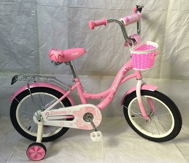 Велосипед 16" детский ZIGZAG, мод. GIRL, розовый