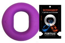 Эспандер кистевой "Fortius" с двумя нагрузками 5 -15 кг (фиолетовый)