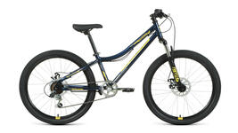 Велосипед Forward TITAN 24 2.0 D (24" 6ск, рост12") 2022 темно-синий/золотой