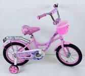 Велосипед двухколесный детский ТМ Riki-Tiki, модель GERDA, диаметр колеса 14", Розовый