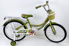 Велосипед двухколесный детский ТМ Riki-Tiki, модель NICOLE, диаметр колеса 18", Горчичный