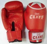 Перчатки бокс CLIFF CLUB Star (PVC) 12ун кожзам красн