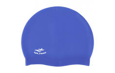 Шапочка для плавания силиконовая взрослая (синяя) E41567