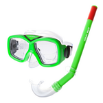 Комплект подростковый (маска, трубка) MS-1015S37 ПВХ (зеленый)