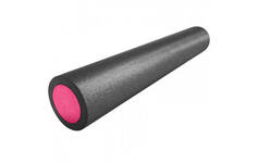 Ролик для йоги полнотелый 2-х цветный (черно/розовый) 60х15см. (B34497)