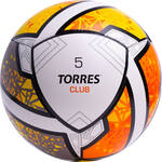 Мяч ф/б TORRES Club №5, белый/оранжевый/желтый F323965