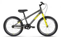 Велосипед Forward ALTAIR MTB HT 20 1.0 (20" 1ск.рост 10.5") 2022, темно-серый/желтый