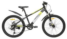 Велосипед TechTeam Sprint 24"х13 черно-зеленый МАРКИРОВКА