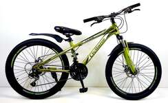 Велосипед 24" ТМ Civilane, FLIER DISC, рама 13" DARK GREEN/WHITE